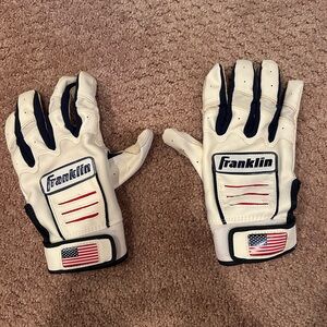 Franklin Cream and Black USA Softball Gloves